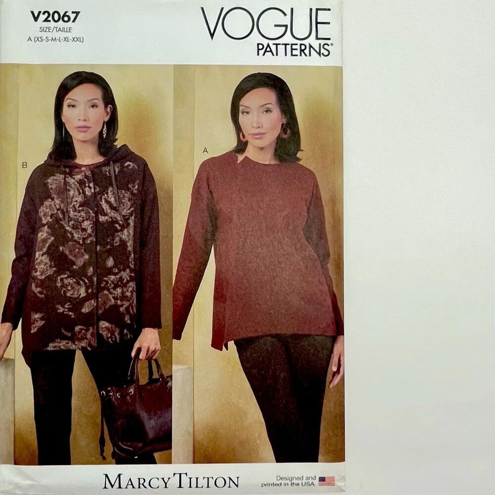 Pattern Misses XS-XXL Knit Top and Hooded Jacket Vogue V2067 New/Uncut